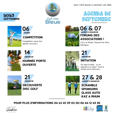 01/09/2025 - Agenda du mois de septembre 2025 