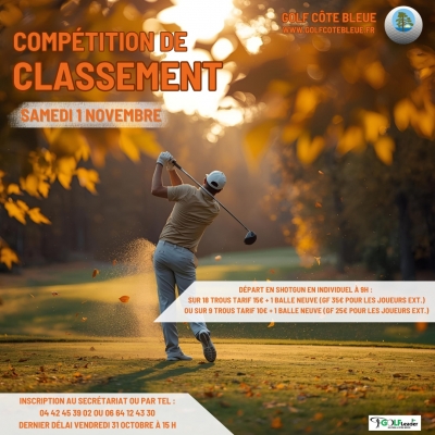 01/11/2025 - COMPÉTITION DE CLASSEMENT SAMEDI 1 NOVEMBRE 2025