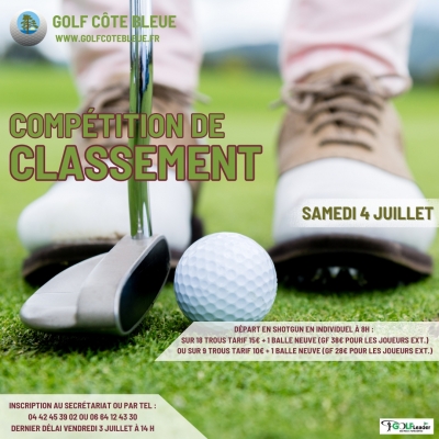 04/07/2026 - COMPÉTITION DE CLASSEMENT SAMEDI 4 JUILLET 2026