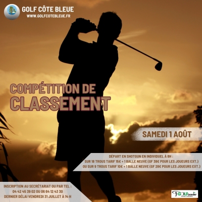 01/08/2026 - COMPÉTITION DE CLASSEMENT SAMEDI 1 AOUT 2026