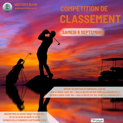 06/09/2025 - COMPÉTITION DE CLASSEMENT SAMEDI 6 SEPTEMBRE 2025